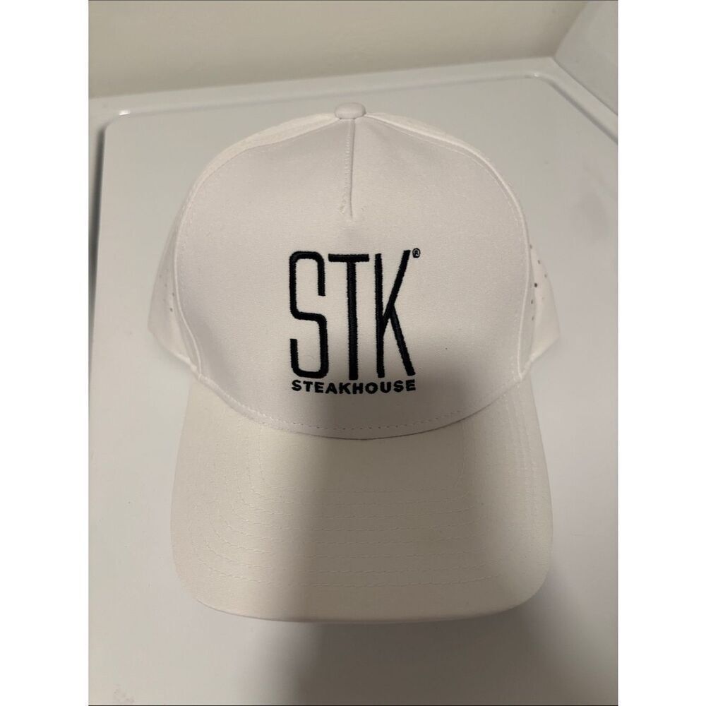 STK Steakhouse White Logo Baseball Cap NEW